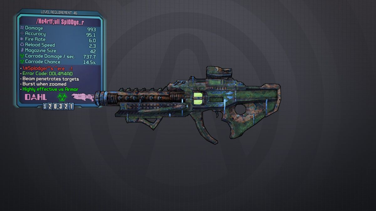 Glitch (rarity) Borderlands Wiki Fandom