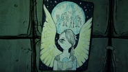 Angel's self-portrait depicting the Vault Hunters from Borderlands I