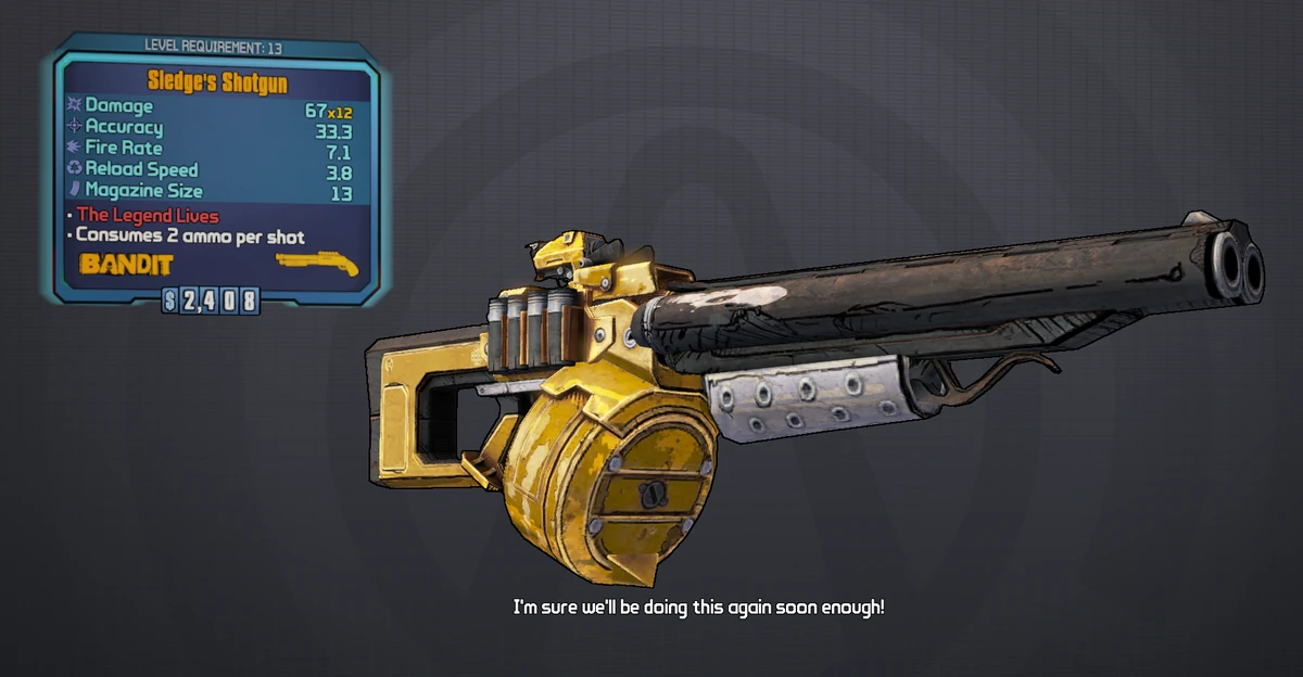Sledge's Shotgun (Borderlands 2)/Variant Chart Borderlands Wiki Fandom