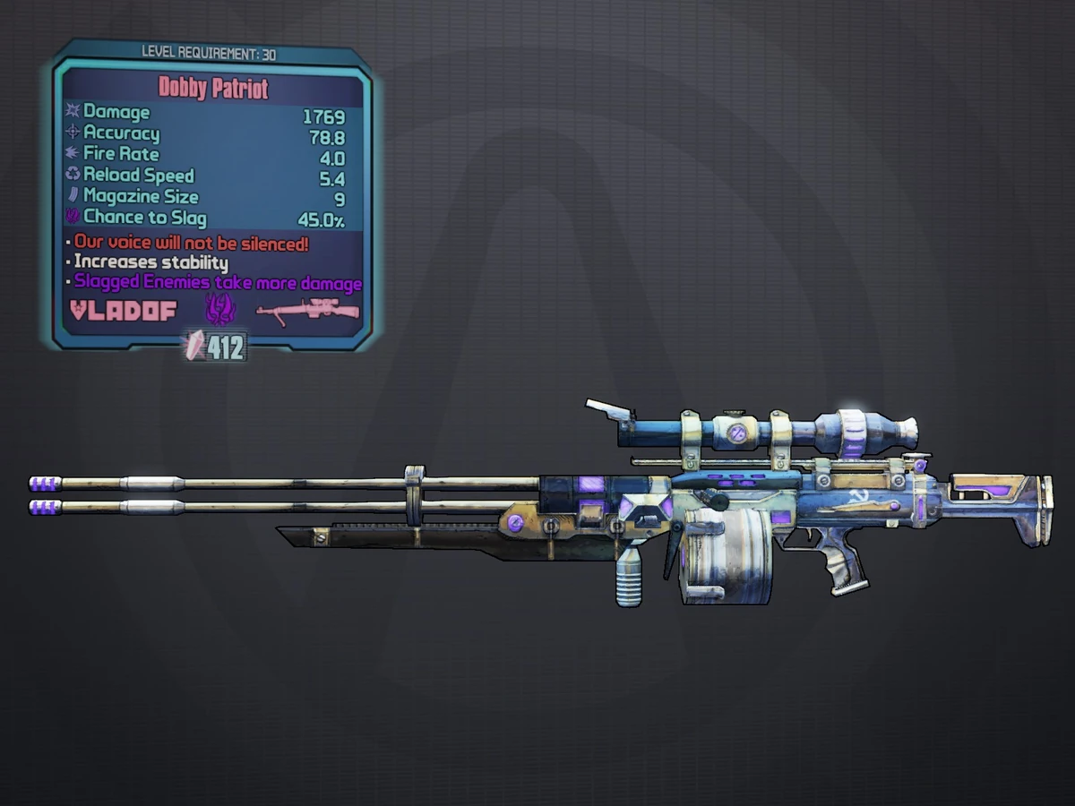 Patriot (sniper rifle) Borderlands Wiki Fandom