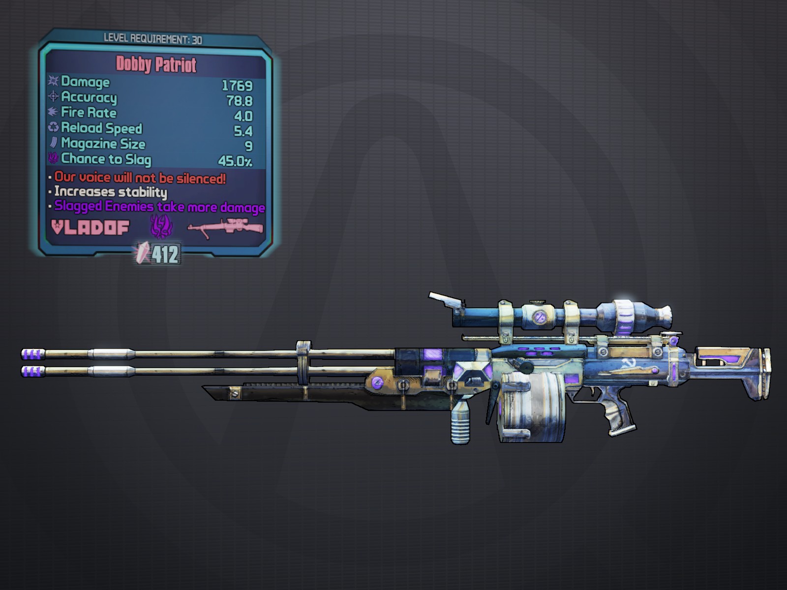 Patriot Sniper Rifle Borderlands Wiki Fandom