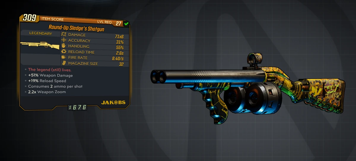 Sledge's Shotgun (Borderlands 3) Borderlands Wiki Fandom