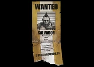 Salvador's "WANTED" poster.