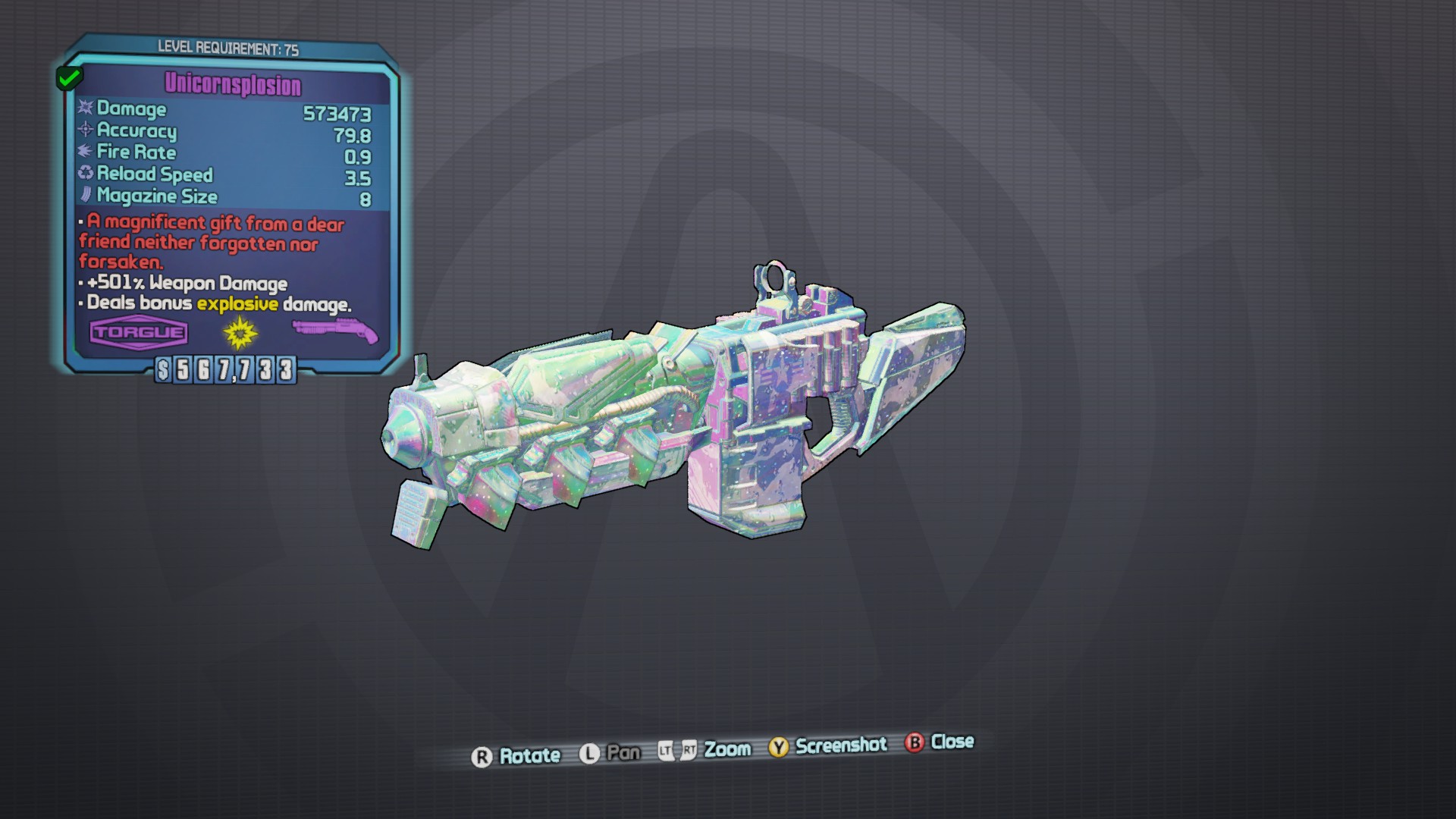 borderlands 2 gun that shoots swords