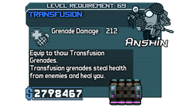 Transfusion Grenade | Borderlands Wiki | Fandom