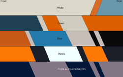 Color scheme of coloring weapons of different rarity