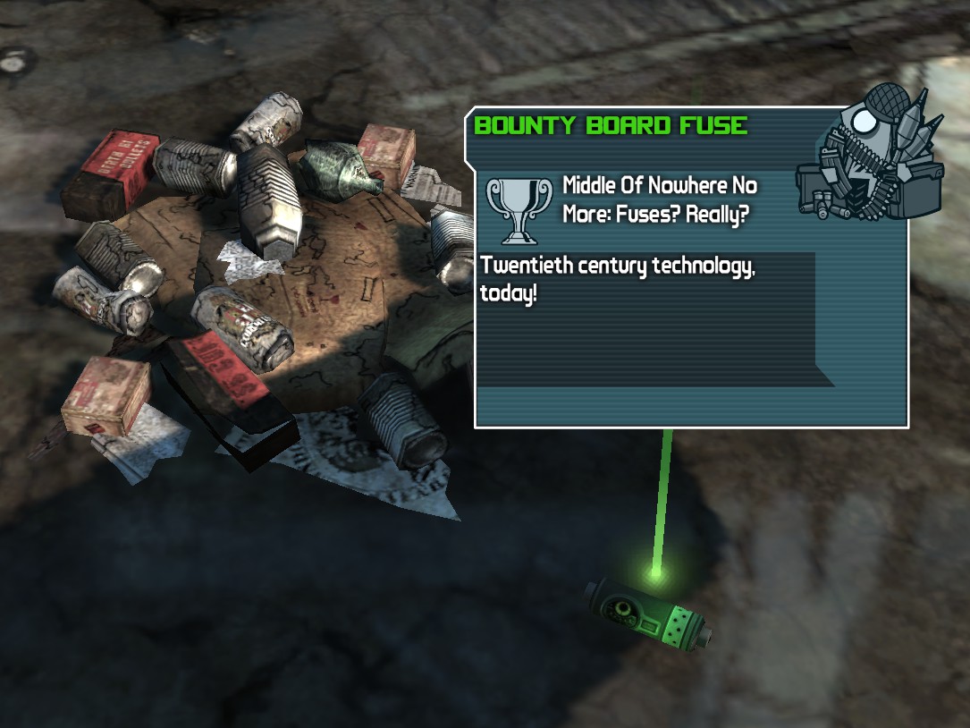 Middle Of Nowhere No More: Fuses? Really?, Borderlands Wiki