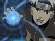 Naruto Uzumaki using the Rasengan