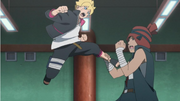 Boruto spars with Iwabee