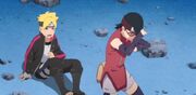 Sarada saves Boruto