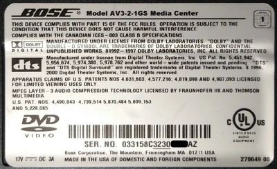 Model AV3-2-1 Media Centers | Bose Wikia | Fandom