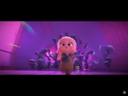 Ted runs from the ninja