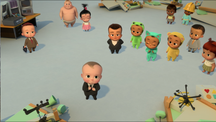 Six Well-Placed Kittens - Board of directors offering Boss Baby a job