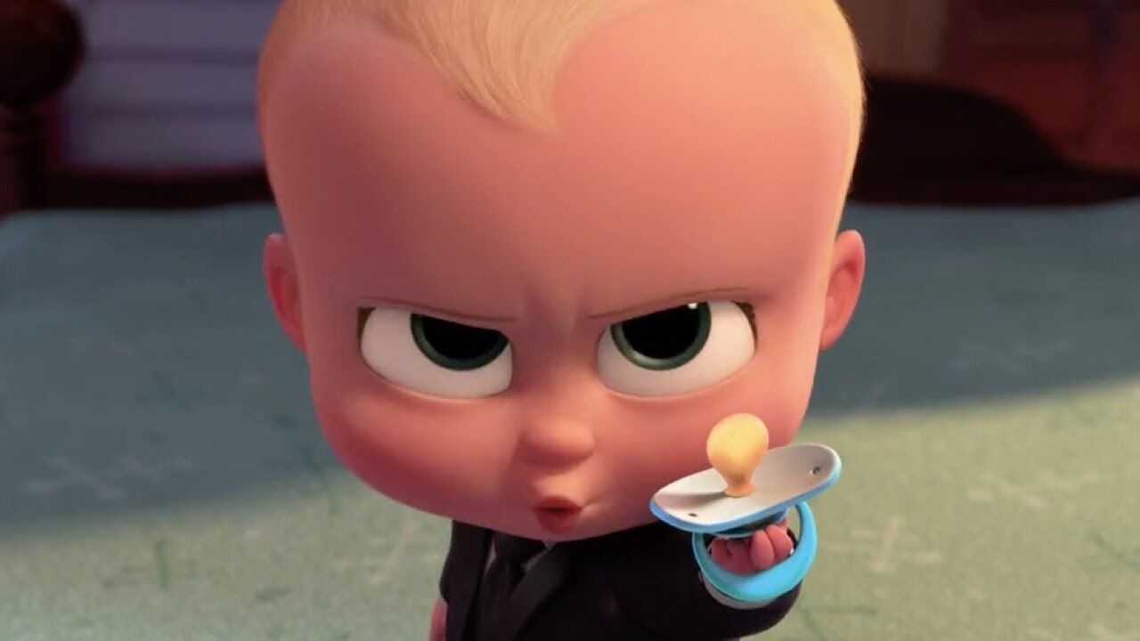 Boss baby with pacifier best sale