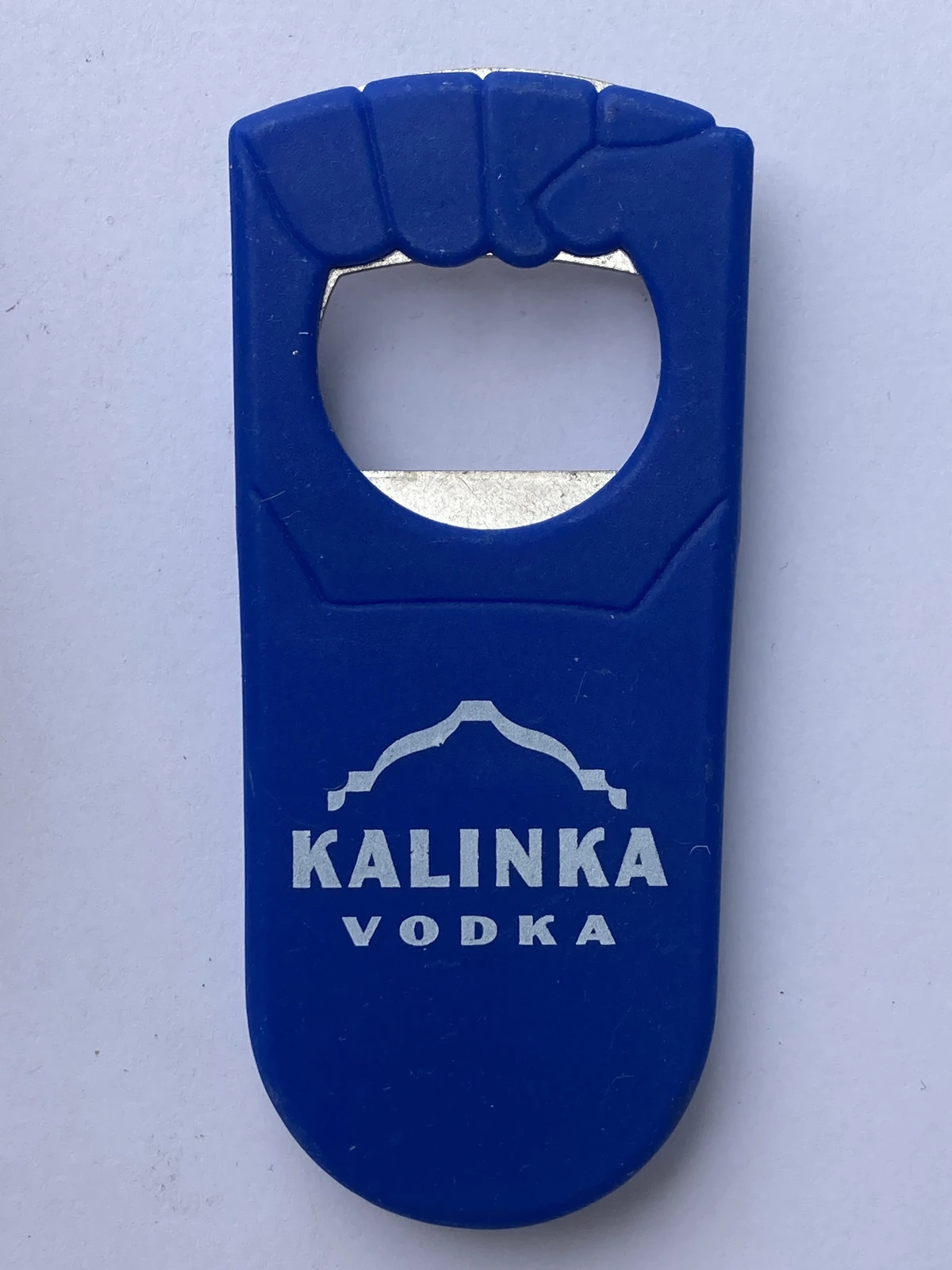 Kalinka Vodka blue plastic bottle opener (fist) Bottle Openers Wiki