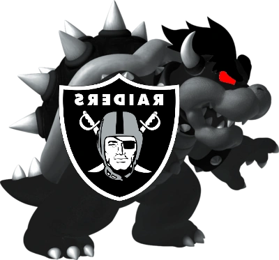 Dark Las Vegas Raiders Bowser | Bowser Double 7 Wiki | Fandom