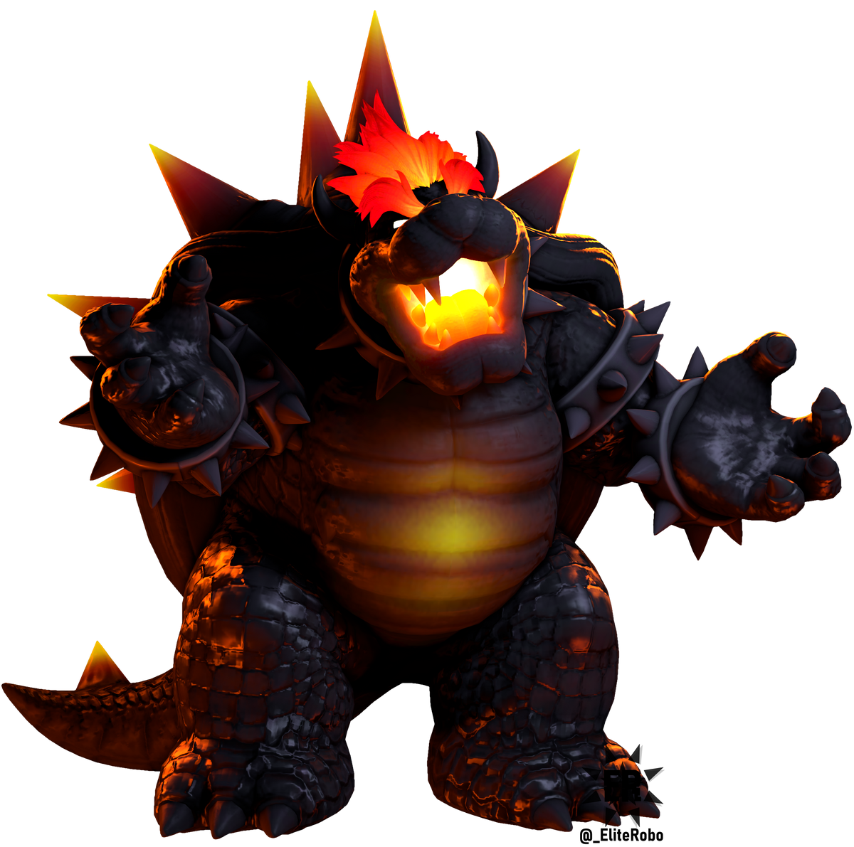 Fury Bowser now has a new companion, Fury Bowser Jr! Here's a model I just  finished making, based on Bowser from Bowser's Fury. Hope y'all like him! :  r/Mario