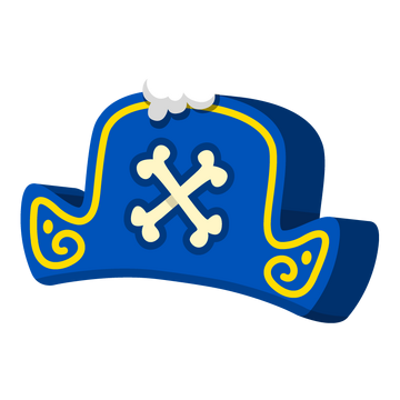 Blue pirate hat sales