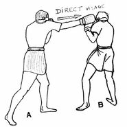 A right straight punch (cross)