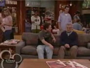 Cory, Mr. Feeny, Shawn, Topanga and Angela in the student union in season 6