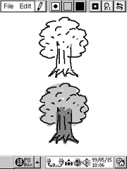 Copt2.png (2キロバイト) 黒の輪郭線に色を塗る例です