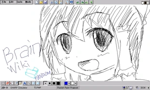 最も細いブラシツールで描いたもの