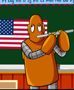 Moby playing the flute in U.S symbols