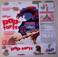 Frosted Strawberry Pop-Tarts box with Spider-Man movie promotion from 2002.