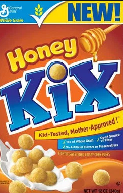 Honey Kix Breakfast Cereal, Crispy Corn Puffs Cereal, 12 oz