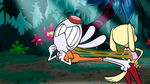 Brandy and Mr. Whiskers stuck to each other in the Theme Song