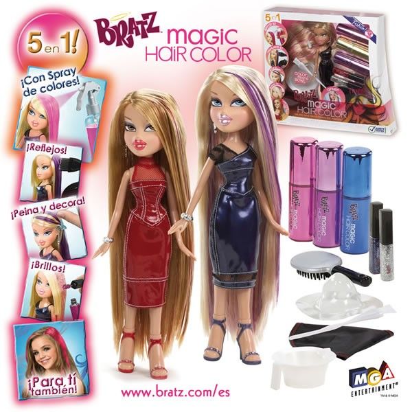 NEW Bratz MAGIC HAIR COLOR Rare Large CLOE Bust Funky Fashion Makeover 5 In  1