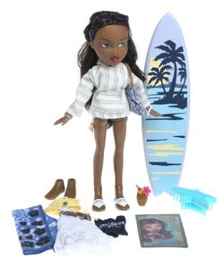 Bratz Sun Kissed Summer Yasmin Doll W Bikini Surf Board