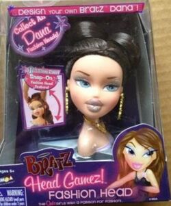 MGA Bratz Head Gamez Games Dana doll Snap on Fashion Head VERY RARE