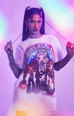 Dolls Kill×Bratz ジャージ上下セット Dolls Kill x Bratz Glitter Dot Logo Velour Track Pants - Black