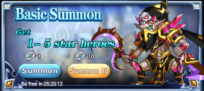 A small chance to get 1* to 5* Heroes