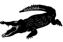 Isolated-crocodile-silhouette-vector-13842119