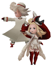 Ringabel and Edea as White Mages.