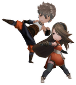 Tiz and Agnès as Monks
