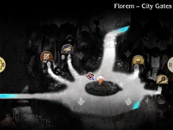 A map of Florem from Bravely Second.