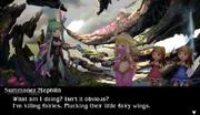 Edea confronts Mephilia.