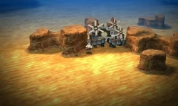 Ancheim in the overworld in Bravely Default.
