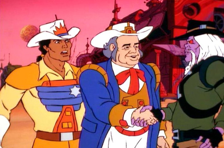 Tex Hex is Bravestarr's main rival, distinguished by his withered