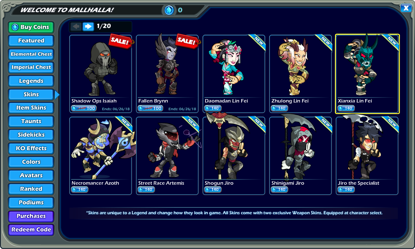all brawlhalla characters