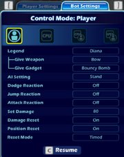 Bot Settings Menu