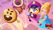 Офицарт-121.jpeg (112 КБ) Нужно получить голову Tick Shooky, прежде чем она достигнет вас! Как лучше всего улучшить свои навыки прицеливания в Brawl Stars? Тик Shooky и другие скины BT21 уже доступны! (31/07/22)