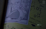 The cartoon Gale included in his notebook