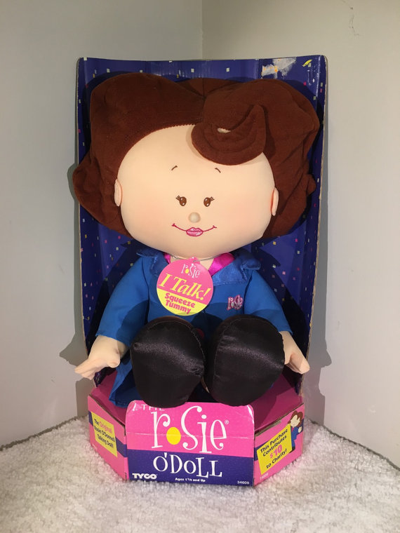 needs battery Rosie O'Donnell doll 17" plush talking NEW 