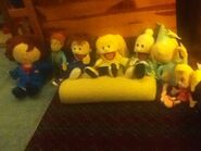 A "blurry" picture of Norman, with Rosie and some of Brian's other dolls