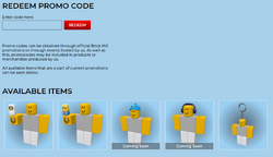 Promocodes, Brick-Hill Wiki