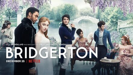 Slider featuring Eloise Bridgerton, Simon Basset, Daphne Bridgerton, Anthony Bridgerton, Marina Thompson, Colin Bridgerton, & Penelope Featherington